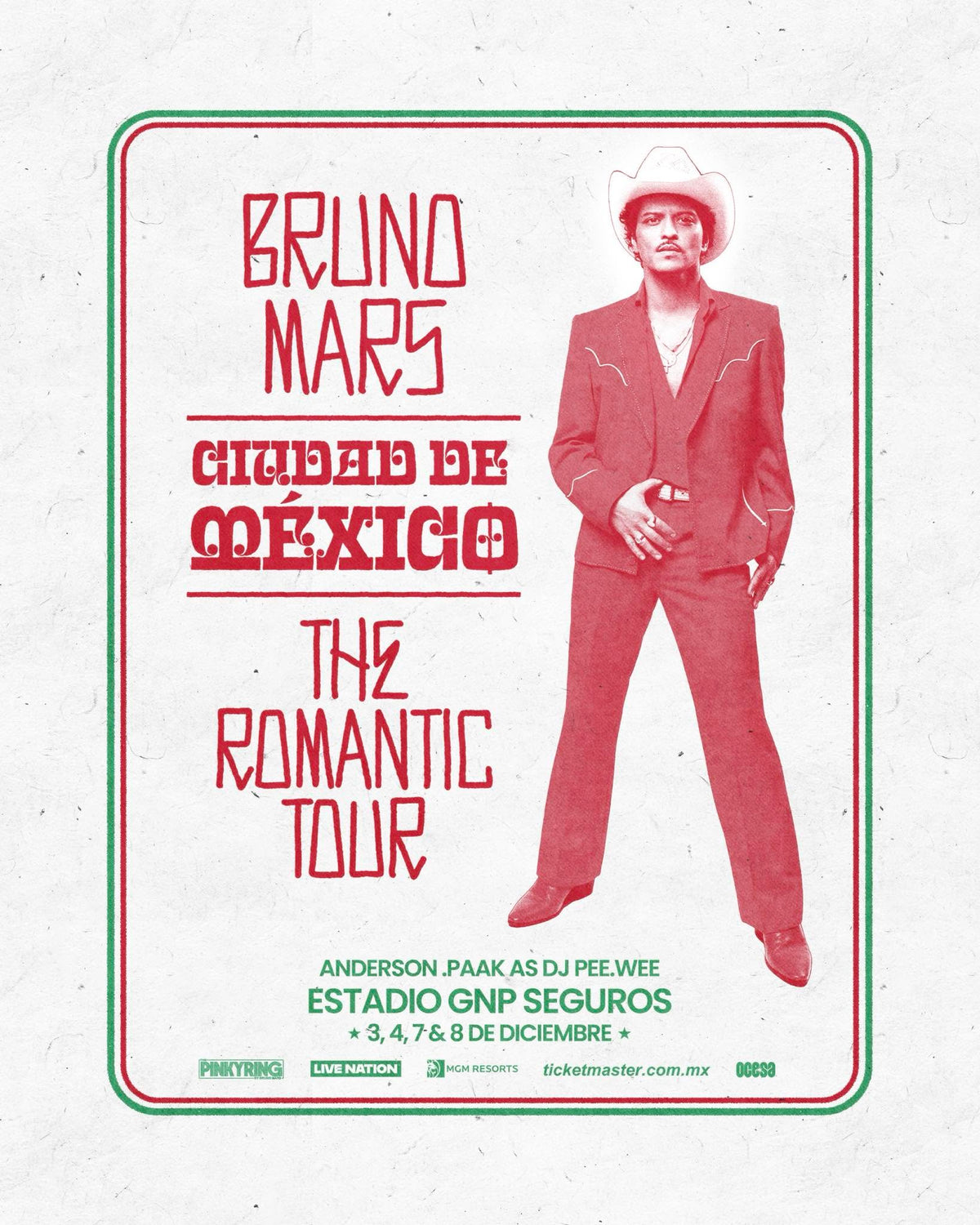 BRUNO MARS THE ROMANTIC TOUR EN CIUDAD DE MÉXICO